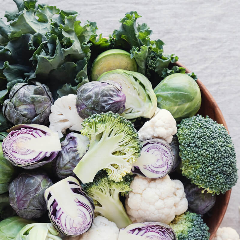 Brocolli, Cabbage and Brussels sprouts