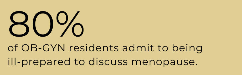 80% of OB-GYN residents admit to being ill-prepared to discuss menopause.