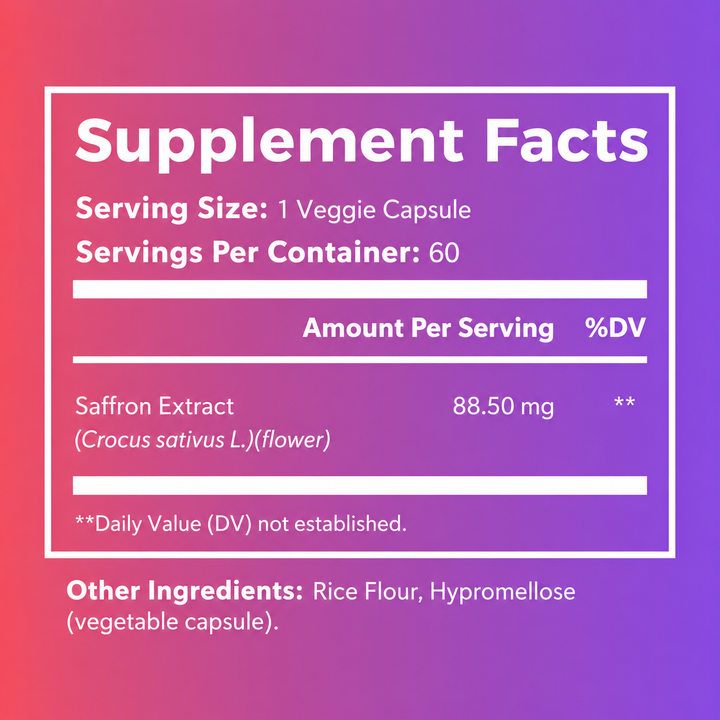 MenoWell MOOD* saffron 60 veggie capsules: daily menopause mood and emotional support