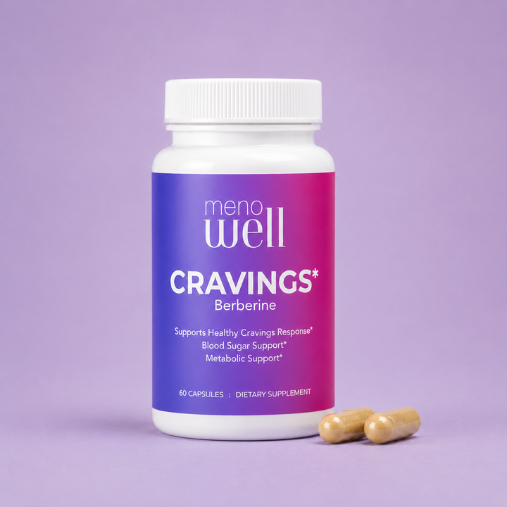 MenoWell CRAVINGS* berberine supplement for menopause blood sugar, cravings response, and metabolic support