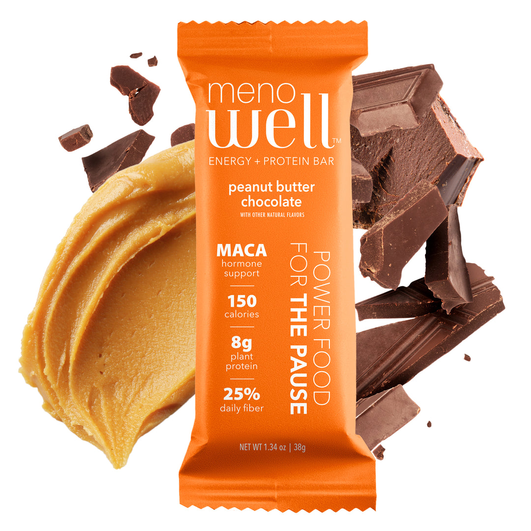 MenoWell Menopause Bars - Double Chocolate Brownie + Peanut Butter Chocolate 20 Count Bundle